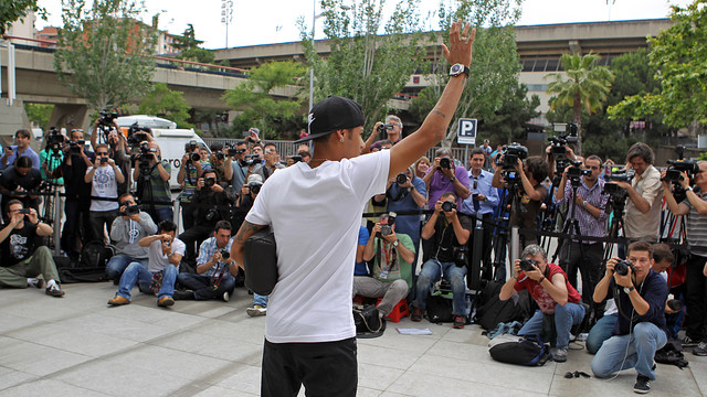 Neymar Jr on the day of his presentation at FC Barcelona / PHOTO: MIGUEL RUIZ-FCB