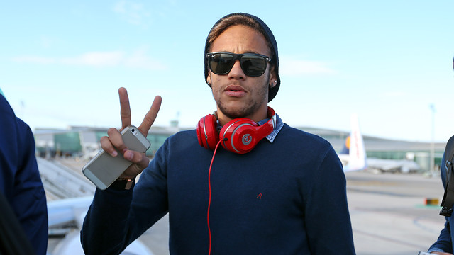 Neymar on the way to Bilbao. PHOTO: MIGUEL RUIZ - FCB