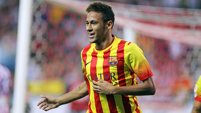 Neymar celebrates scoring a goal