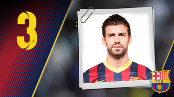 Piqué Imatge oficial de Piqué amb la samarreta del FC Barcelona