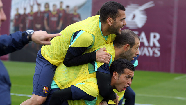 Alves, Mascherano i Pedro 