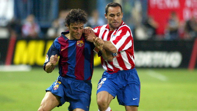 Luis Enrique and Sergi Barjuán / PHOTO: FCB