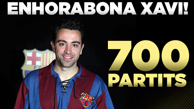 Tomorrow, before the match against Malaga, Xavi will be honoured for his 700 competitive matches for FC Barcelona e-MAS.Info
