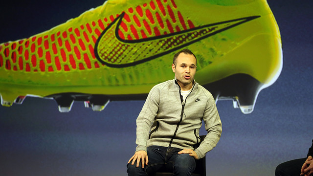 Andrés Iniesta was speaking at the launch of the latest Nike boots. PHOTO: GERMÁN PARGA - FCB