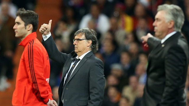 Martino at the Bernabéu. PHOTO: MIGUEL RUIZ-FCB.