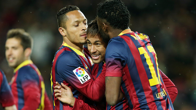 Neymar celebrates / PHOTO: MIGUEL RUIZ - FCB
