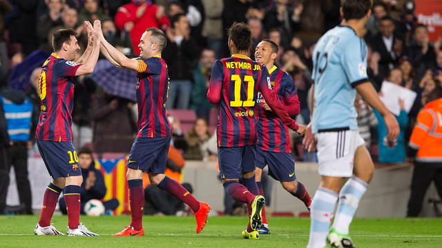 Messi was on target against Celta. PHOTO: GERMÁN PARGA-FCB.