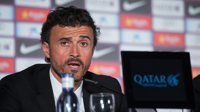Luis Enrique this lunchtime. PH OTO: GERMÁN PARGA - FCB