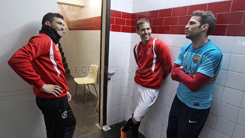 Cesc with some of his Sevilla budies