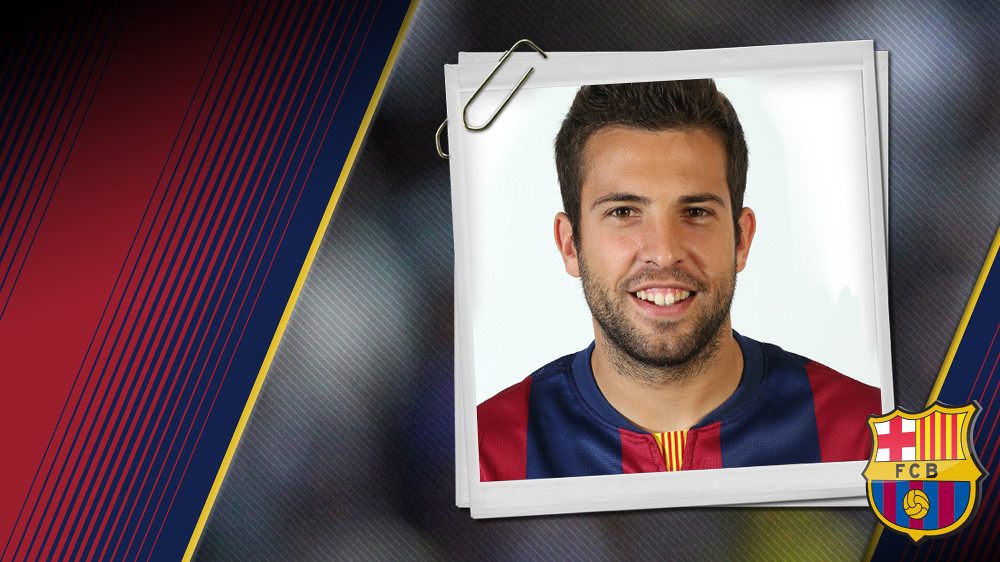 Jordi Alba Portrait Jordi Alba Ramos. Number 18