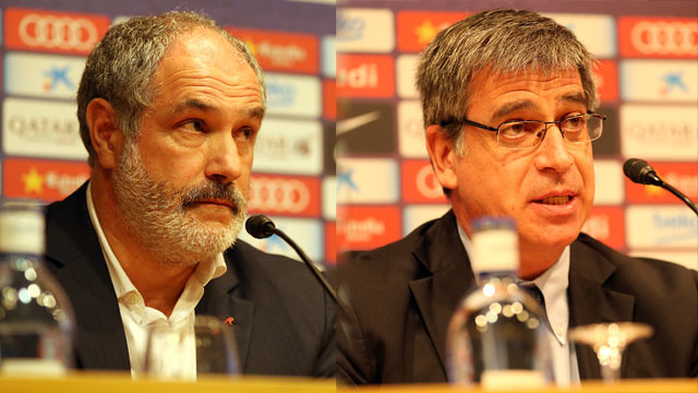 Jordi Mestre and Andoni Zubizarreta press conference