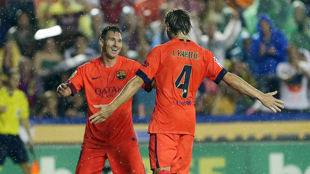 Messi i Rakitic, celebrant el 0-2 contra el Llevant. FOTO: MIGUEL RUIZ-FCB. Messi i Rakitic, celebrant el 0-2 contra el Llevant. FOTO: MIGUEL RUIZ-FCB.