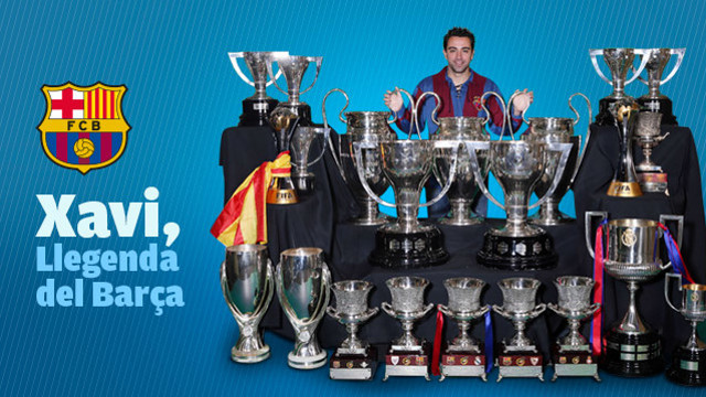 Xavi has collected no end of silverware at FC Barcelona