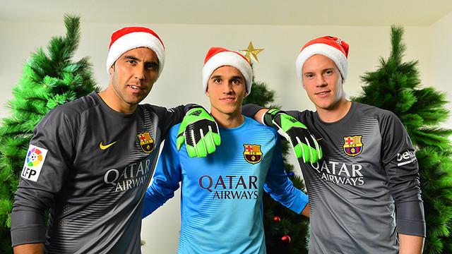 The FC Barcelona goalkeepers wish you Merry Christmas / FCB-MIGUEL RUIZ The FC Barcelona goalkeepers wish you Merry Christmas / FCB-MIGUEL RUIZ