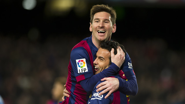 Leo Messi has scored an amazing three hat-tricks in four games / PHOTO: MIGUEL RUIZ - FCB