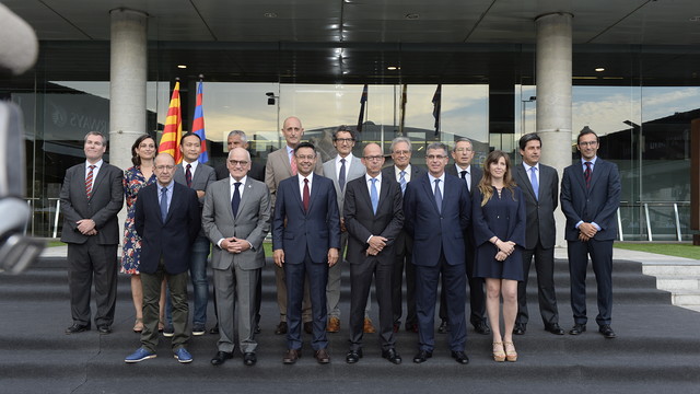 The Board of Directors on Monday at Camp Nou / ROC HERMS-FCB