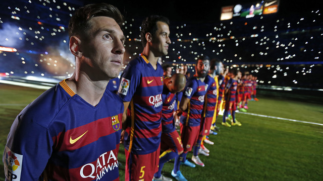 Leo Messi during the first team presentation / MIGUEL RUIZ-FCB
