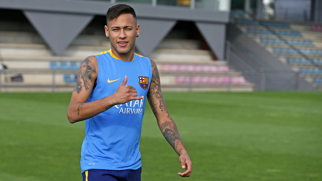 Neymar Jr is back at training after recovering from injury / MIGUEL RUIZ-FCB