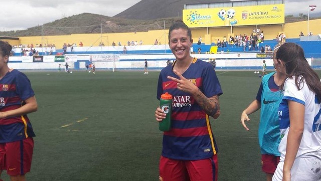 Jenni Hermoso scored twice against Tenerife / FCB