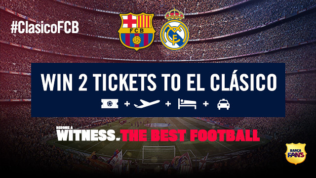 Two tickets for the Clásico Two tickets for the Clásico