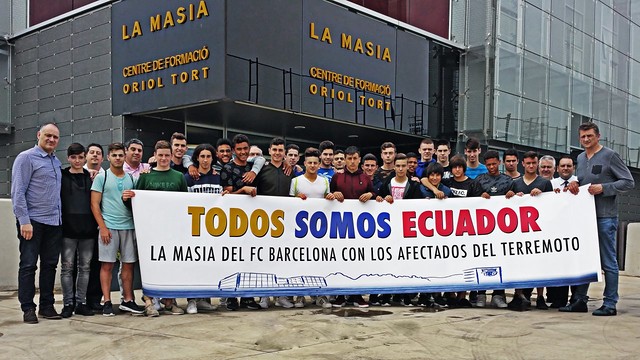 The Masia residents call for help for the people of Ecuador The Masia residents call for help for the people of Ecuador